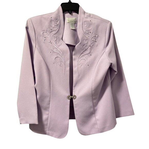 Pride & Joy Two Piece Formal Blazer Skirt Set Sz 18PT Lavender Outfit Set - Picture 6 of 12